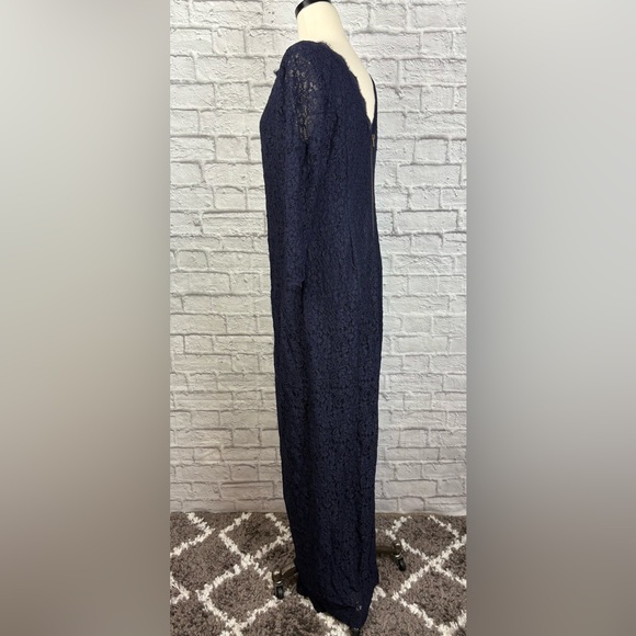 Adrianna Papell Straight-Across Neck Lace Evening Dress size 14 - Picture 6 of 9